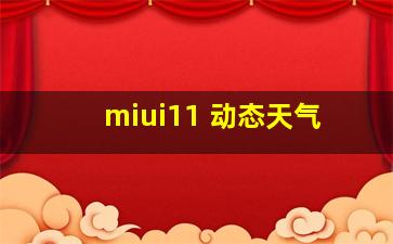 miui11 动态天气